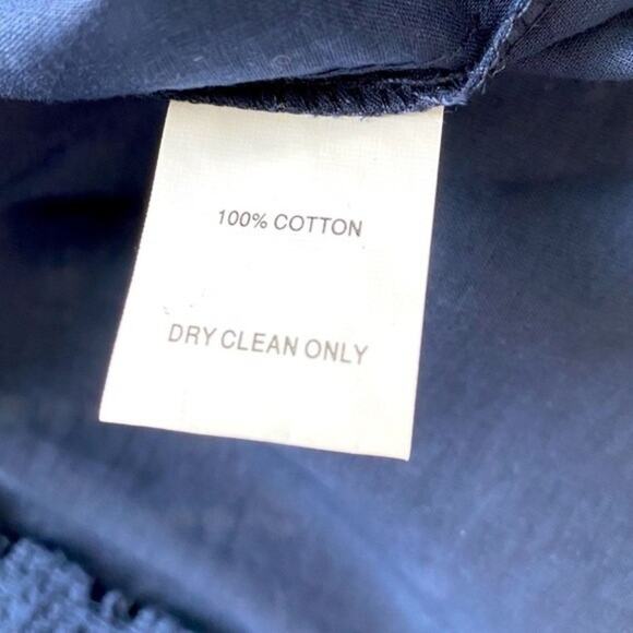 Trina Turk Navy Crochet Mini Dress with Embellished Collar Size 8 - Picture 6 of 8